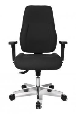 Büro Drehstuhl  Office Ergonomie mit höhen -u.breiten verstellbaren Armlehnen - 8 -12 Stunden Sitzer-Bezug schwarz -Punkt-Synchronmechanik der Sitz und Rückenlehne -Sitztiefenverstellung - für Personen bis 110 KG und 1,92 Meter Grösse - sofort lieferbar !